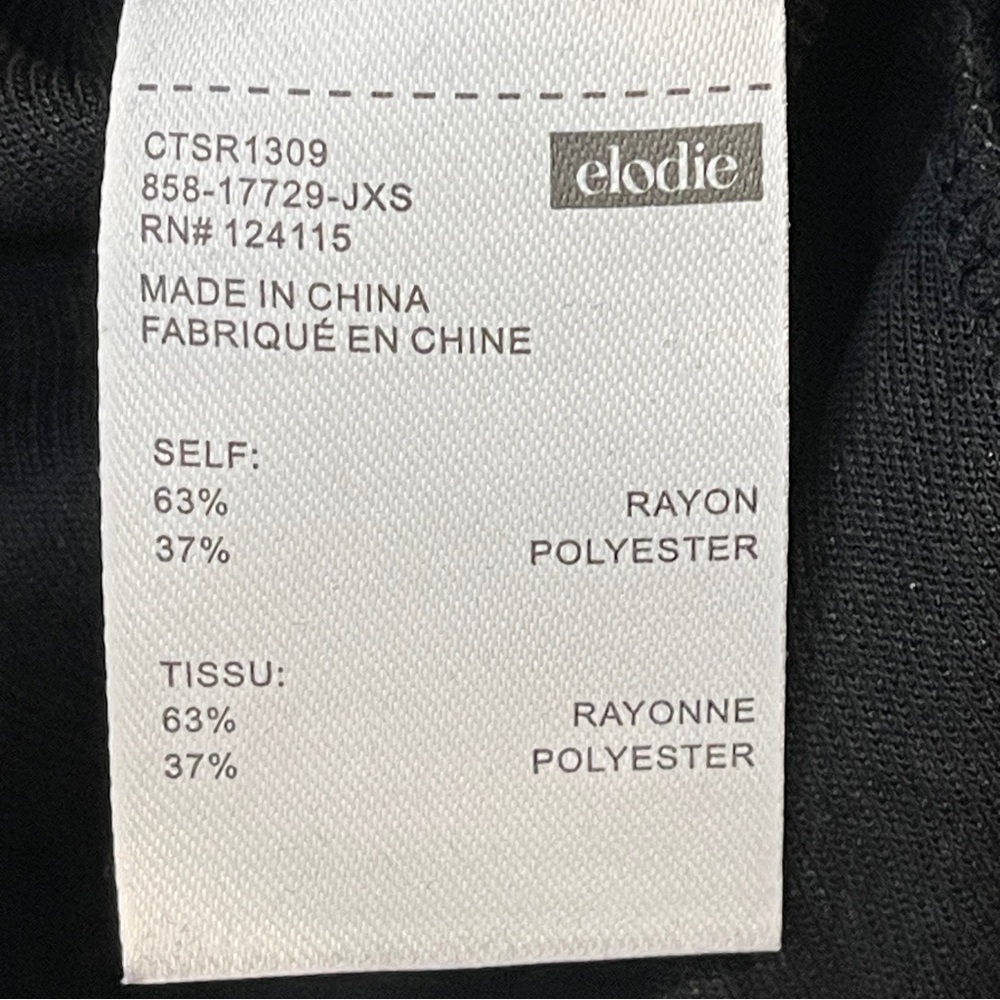 Elodie Ribbed Bodysuit in Black Small NWOT - Picture 6 of 7